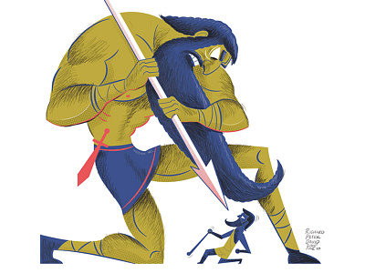 David Goliath Ecartoonman david goliath illustration ecartoonman