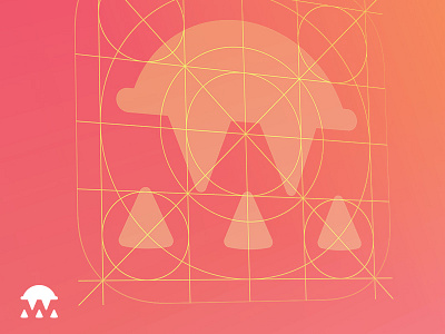Wufo Grid app brand freelancer give away grid icon identity invitation logo one symbol vietnam