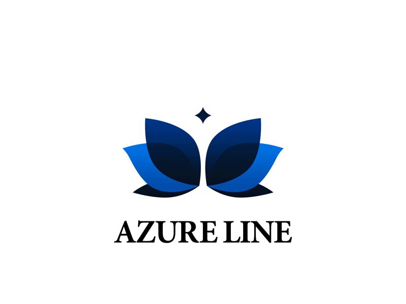 Azure Line botanic logo plant