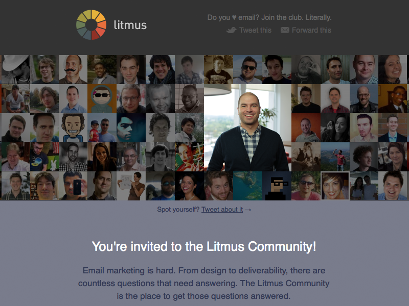 [Email] Community Launch email email design email development html email litmus