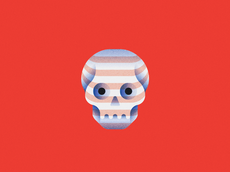 New Website on the way gif grain patterns skull vector website