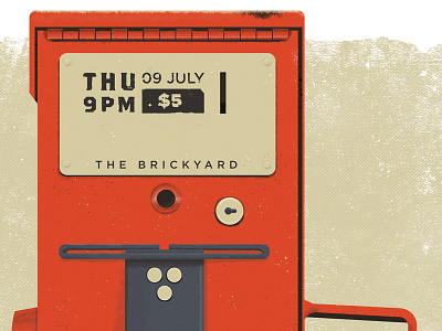 Gig poster detail illustration metal newspaper poster texture type