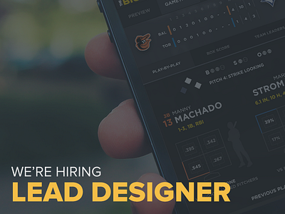 We're Hiring hiring job lead mobile philadelphia sports ui ux