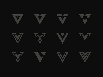 Vs branding identity logo triangles v