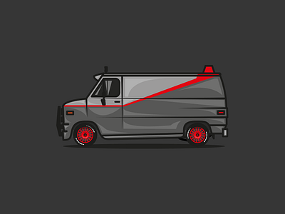 The A Team car icon illustration vector wagon