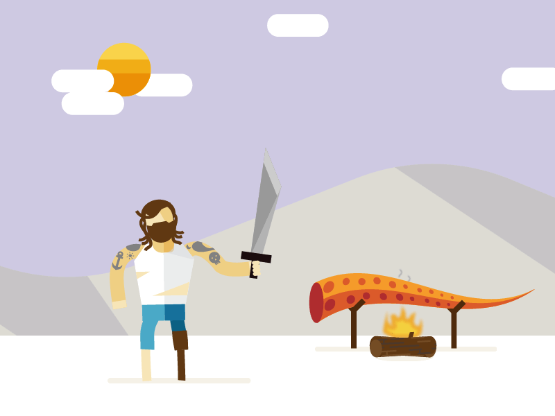 Sword Toss - Big Omaha animation beard big omaha gif kraken motion graphics peg leg pirate sword