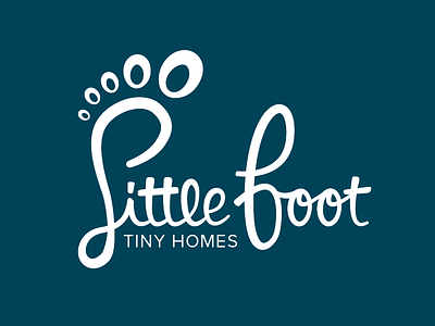 Little foot - updated foot homes logo type script tiny typography