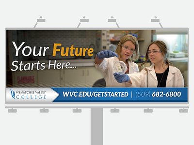 WVC STEM Billboard billboard colllege enrollment valley wenatchee wvc