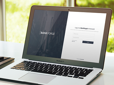 Bank Forge Login clean corporate modern stylish ui ux