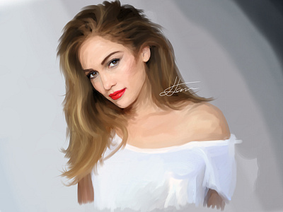 Jennifer Lopez Speed Painting actress digital portrait illustration jennifer lopez jlo jenny from the block practice singer speed painting woman