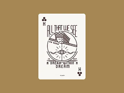 King cards illustration king line quote typography vector