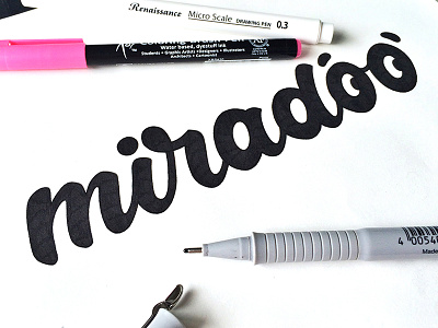 sketch logo "miradoo" handmadefont lettering logo logotype