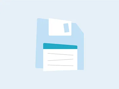 Floppy Floppy Disk data distorted flat graphic icon illustration skew storage symbol web