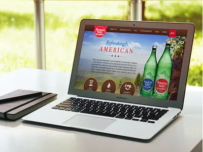 Mineral Water bottles brown clean forest red valley water website yellow