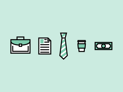 Career Icons briefcase career coffee icon icons job money resume tie work