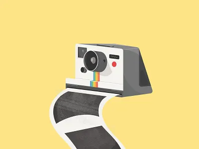 shake it like a polaroid picture. camera design flat icon illustration isometric picture polaroid