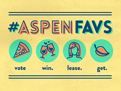 #AspenFavs beach campaign contest favorite favs icons