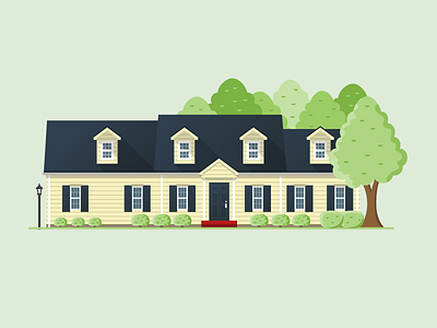 Newhouse architecture home house housing landscaping trees