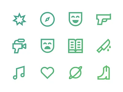 Film Genres film genres icons movies