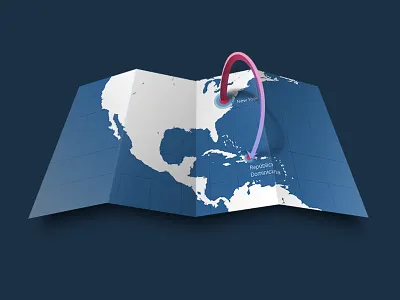 Travel Map illustration map web design