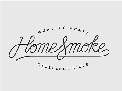 Home Smoke Identity 02 bbq branding identity logo monoline