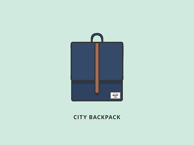 Herschel Backpack backpack city design designer herschel icon illustration logo logos print vancouver vector