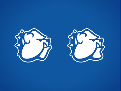 "A Tale of Two Chins" bulldog english bulldog logo mascot sports work in progress