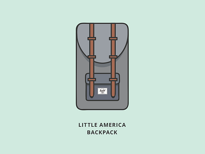 Herschel Little America Backpack backpack city design designer herschel icon illustration logo logos print vancouver vector