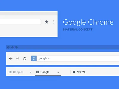Google Chrome Material Concept chrome concept google google chrome material material design mockup ui