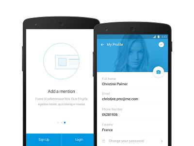 Material Design design interface landing material minimalist profile redesign tutorial ui ux