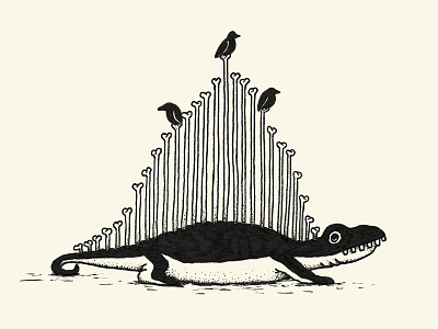 Doodle or Die - Day 18 - Dinosaur bones dinosaur doodle doodleordie doodleordiejune drawing louisville micron robby davis