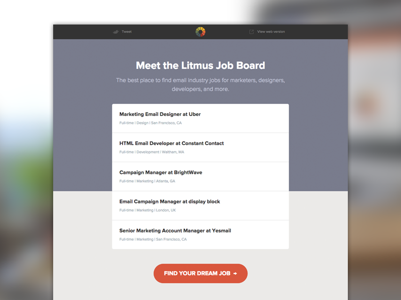 [Email] Job Board Launch email email design email development html email job board jobs litmus