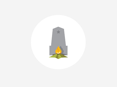 Flame Memorial art flat icon iconset illustration moscow red texture