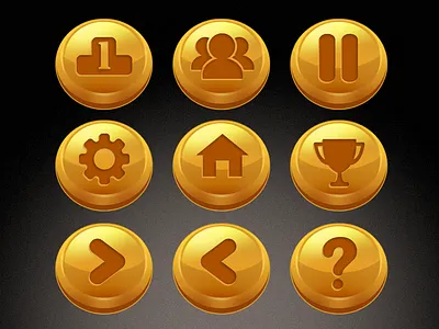 Game buttons buttons game interface ui