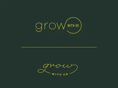 Grow with Us branding elegant event event branding green grow logo typography