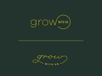 Grow with Us branding elegant event event branding green grow logo typography