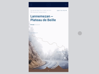 Tour de France app – concept (Animated) animated animation app gif ios iphone tour de france ui user experience user interface ux