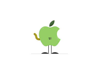 iZomble apple logo squiggly lines worm zombie