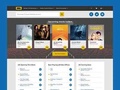 IMDB Redesign (exercise) design imdb movies ui ux video visual
