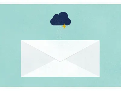 Black Cloud bolt cloud dots email envelope lightning mail rain sky weather