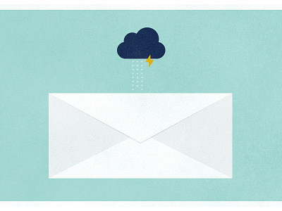 Black Cloud bolt cloud dots email envelope lightning mail rain sky weather