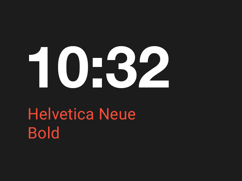 Fontface fontface helvetica project watchface weekend