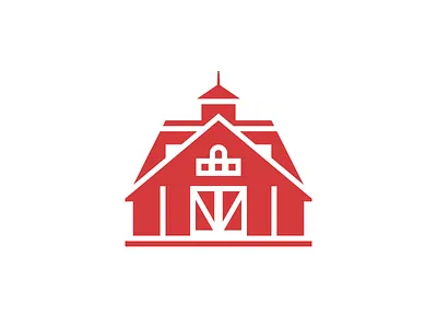 Stable barn building design farm flat horse house illustration logo stable vector
