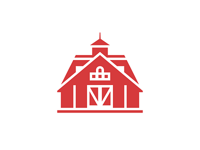 Stable barn building design farm flat horse house illustration logo stable vector