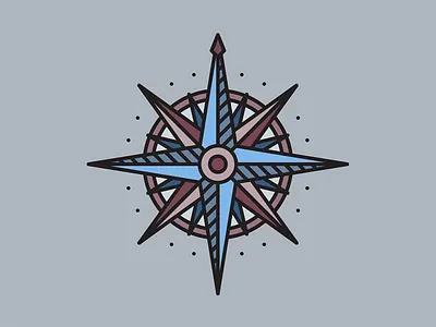 Wind Rose clean design graphic icon nautical ocean sailing ship simple ui vector