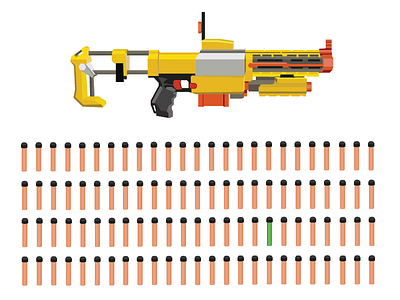 Humans vs. Zombies bullet digital illustration flat illustration fun green humans vs zombies nerf nerf gun orange zombies