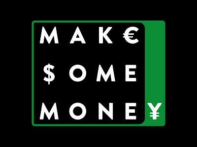 Make Some Money book cover design logo money typography