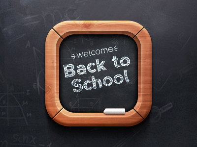 The blackboard blackboard dribbble icon ios psd ui
