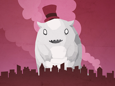 Chasing A Monster Idea city hat monster skyline