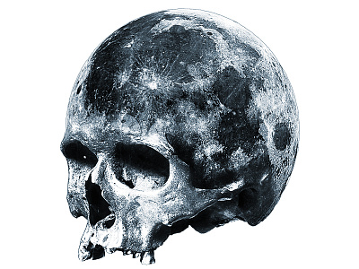 To the moon and back apollo cintiq companion drawing illustration moon skull tattoo wacom